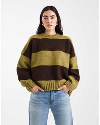 ASOS - Oversized Stripe Crew Neck Sweater - Lyst