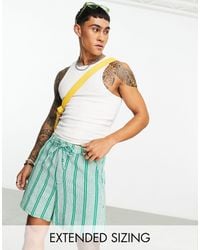 ASOS - Wide Cargo Shorts With Crinkle Texture - Lyst
