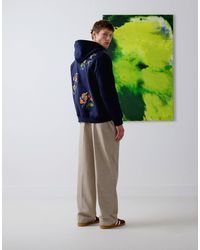 TOPMAN - X alice hartley - sweat à capuche oversize avec fleurs brodées devant et au dos - Lyst