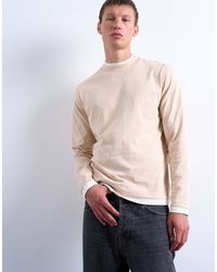 TOPMAN - Long Sleeve Doubled Layered Tee - Lyst