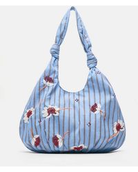 Pull&Bear - Maxi Borsa A Righe E A Fiori - Lyst
