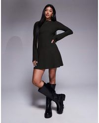 ASOS - Supersoft Long Sleeve Mini Swing Dress - Lyst