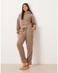 ASOS - Lounge Cuddle Cropped Hoodie & Tapered Leg Pants Set - Lyst