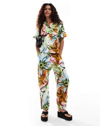 Obey - – weit geschnittene hose mit em muster, kombiteil - Lyst