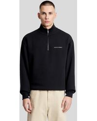 Lyle & Scott - Mid Layers Script Heavyweight Loopback Quarter Zip Sweatshirt - Lyst