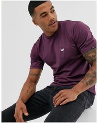 Vans - – burgunderes t-shirt mit kleinem logo - Lyst