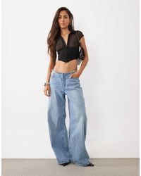 ASOS - Mesh Corset Top With Bengaline Hook-and-eye Waist - Lyst