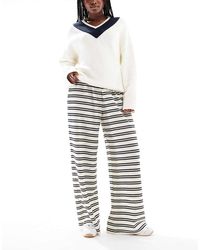 South Beach - Stripe Knitted Wide Leg Trouser - Lyst