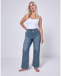 Yours Clothing - Wide Leg Jeggings - Lyst