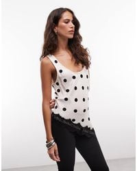 Reclaimed Vintage - Satin Asymmetric Cami Top - Lyst