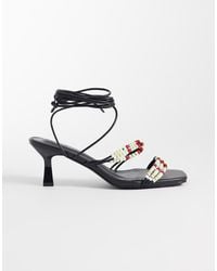Public Desire - Kitten Heel Sandals - Lyst