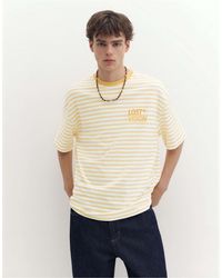 Pull&Bear - T-shirt rayé coupe carrée - Lyst