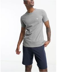 Emporio Armani - Bodywear - ensemble confort avec short et t-shirt - et bleu marine - Lyst