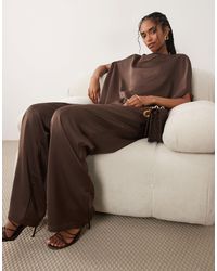 Pretty Lavish - Satin Drawstring Pants - Lyst