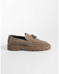 ASOS - Woven Tassel Loafers With Cleated Sole - Lyst