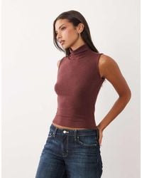 Gina Tricot - Sleeveless Funnel Neck Top - Lyst