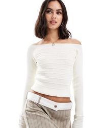 asos white bardot top