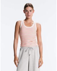 Oysho - Long Rib Round Neck Modal Tank Top - Lyst