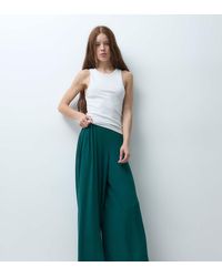 ASOS - Asos Design Petite Lounge Mix & Match Rib Wide Leg Pyjama Bottom - Lyst