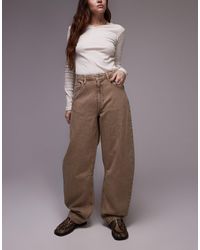 TOPSHOP - Barrel Mid Rise Jean - Lyst
