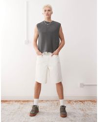 Vans - – check-5 – weite jeans-shorts - Lyst