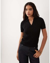 Ralph Lauren - Fine Knit Polo Top - Lyst