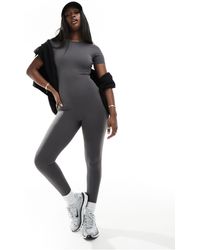 In The Style - X perrie sian - combi moulante à manches courtes - anthracite - Lyst