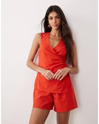 ASOS - Wrap Front Playsuit - Lyst