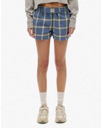 Superdry - Cotton Check Elastic Shorts - Lyst