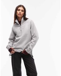 ARKET - Fleece Jack Zonder Sluiting Met Opstaande Boord En Raglanmouwen - Lyst