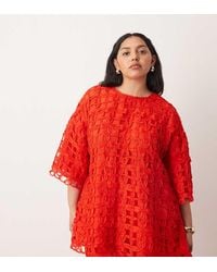 ARRANGE - Curve Applique Oversized T-Shirt Co-Ord - Lyst