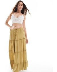 Miss Selfridge - Miss Selfridge Tiered Maxi Skirt - Lyst
