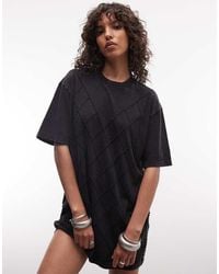 AllSaints - Darcy Short Sleeve Diamante Detail T-Shirt Mini Dress - Lyst