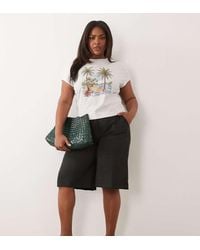 ASOS - Asos Design Curve Baby Tee With Costa Rica Holiday Graphic - Lyst