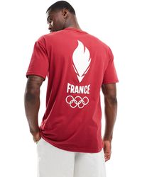 Le Coq Sportif - Equipe de france paris 2024 - t-shirt imprimé dans le dos - Lyst