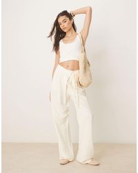 ASOS - Asos Design Tall Tailored Linen Wrap Tie Pants - Lyst