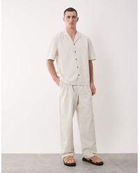 ASOS - Co-ord Loose Straight Fit Textured Trousers - Lyst