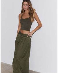 Stradivarius - 100% Cotton Barrel Trousers - Lyst