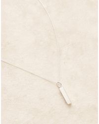 ASOS - Collier avec pendentif simple en argent massif - argenté - Lyst