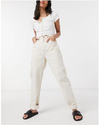 ASOS Organic Cotton Blend High Rise 'slouchy' Mom Jeans - White