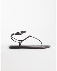 Mango - – flache sandalen aus kunstleder - Lyst