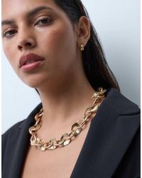 ASOS - Necklace With Chunky Molten Chain Links - Lyst