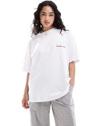 ASOS - T-shirt bianca oversize con grafica "nyc sport resort" - Lyst