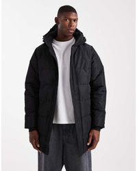 Only & Sons - Waterproof Longline Puffer Jacket With Hood - Lyst