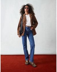 ASOS - High Rise Slim Straight Jean - Lyst