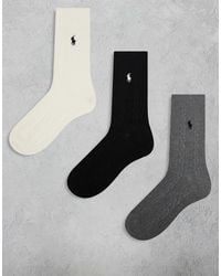 Polo Ralph Lauren - – 3er-pack gestrickte crew-socken - Lyst
