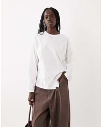 ASOS - Knotted Hem Detail Crew Neck Long Sleeve Top - Lyst