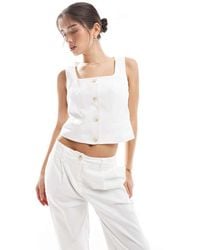 Vero Moda - Tailored Square Neck Waistcoat Co-ord - Lyst