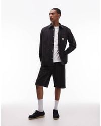 Carhartt - Pantalones Cortos Vaqueros Negros A Rayas De Corte Tapered Holgado Rylan De (Parte De Un Conjunto) - Lyst