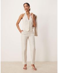 Mango - – elegante leinenhose - Lyst